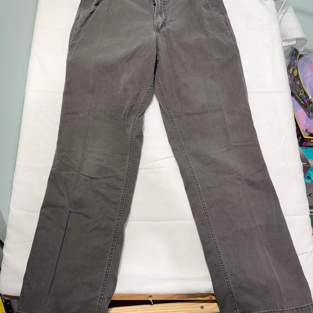 Carhartt Relaxed Fit Canvas Work Pants Mens 33x32 Gray Shadow Washed Duck Rugged